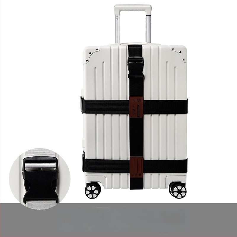 Keliaujamo bagažo diržas su kryžiniu saugos diržu, poliesteris, 2018 m. pavasaris