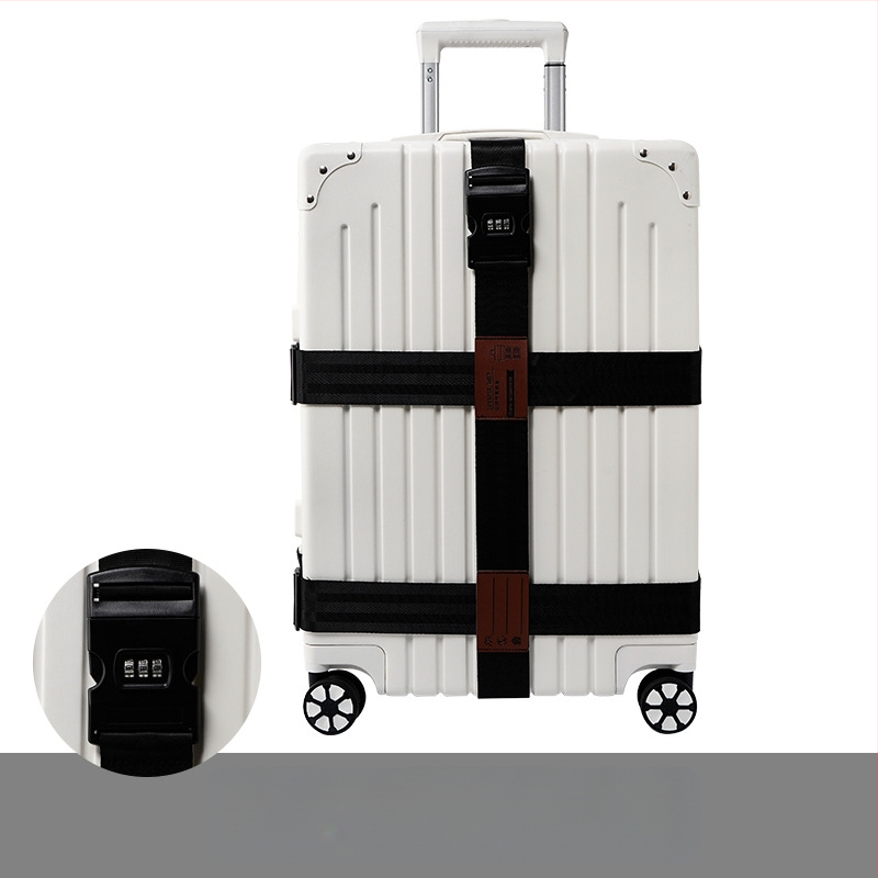 Keliaujamo bagažo diržas su kryžiniu saugos diržu, poliesteris, 2018 m. pavasaris