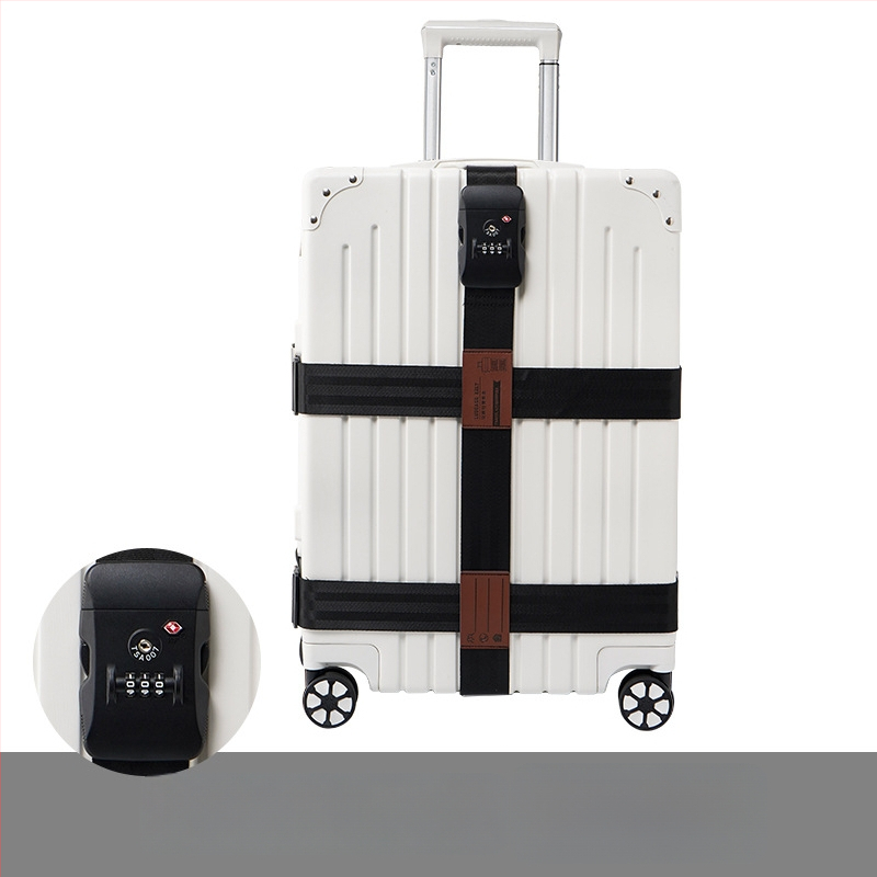 Keliaujamo bagažo diržas su kryžiniu saugos diržu, poliesteris, 2018 m. pavasaris