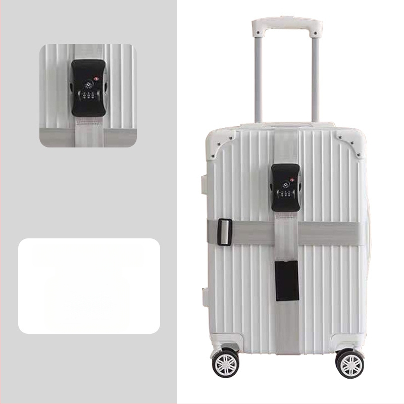 Keliaujamo bagažo diržas su kryžiniu saugos diržu, poliesteris, 2018 m. pavasaris