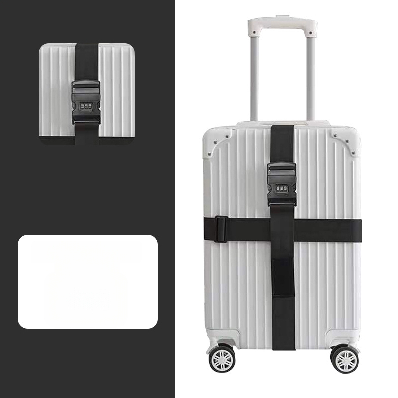 Keliaujamo bagažo diržas su kryžiniu saugos diržu, poliesteris, 2018 m. pavasaris