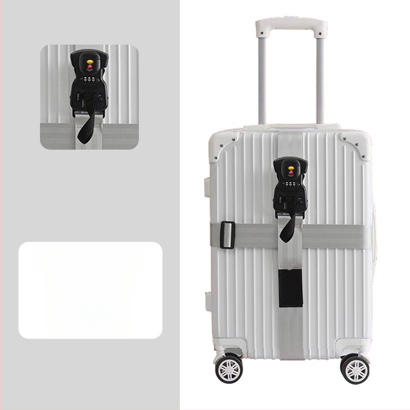 Keliaujamo bagažo diržas su kryžiniu saugos diržu, poliesteris, 2018 m. pavasaris