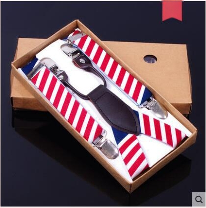 Clipuri pentru bretele copii – patru clipsuri, lungime reglabilă, elasticitate puternică, cruce în spate, unisex