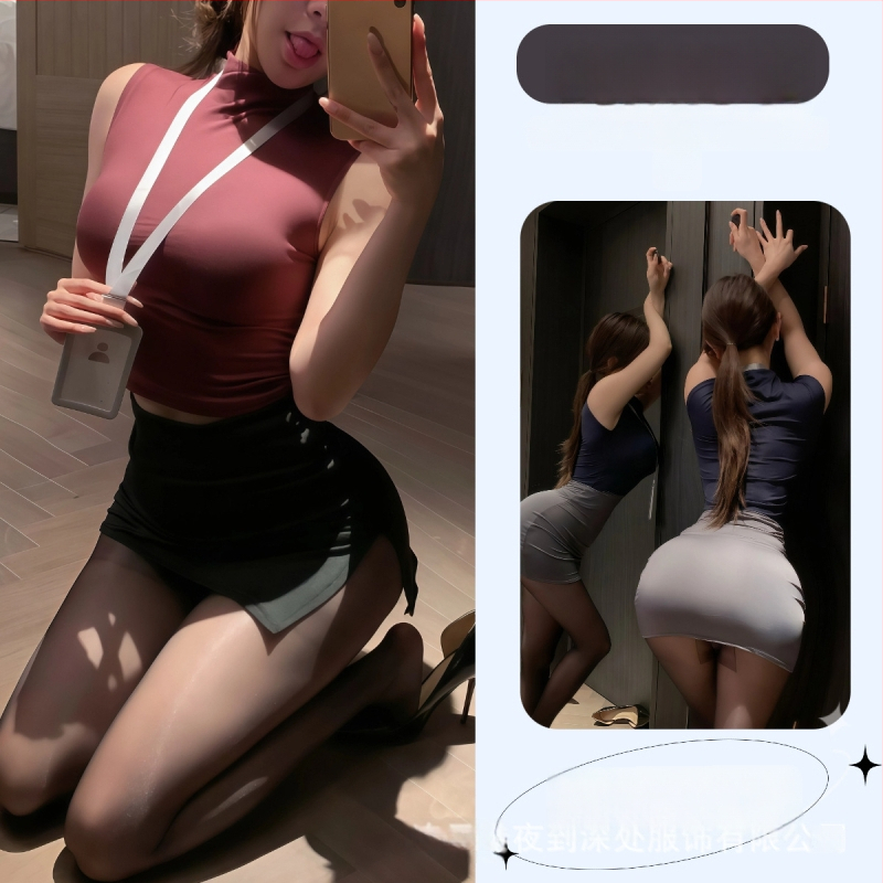 Боди с униформа за ролеви игра като секретарка, комплект бельо за жени, полиестер 90–95%, пролет 2025