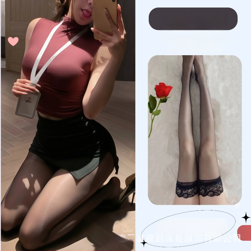 Боди с униформа за ролеви игра като секретарка, комплект бельо за жени, полиестер 90–95%, пролет 2025