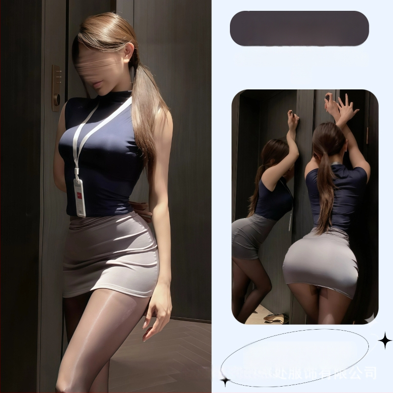 Боди с униформа за ролеви игра като секретарка, комплект бельо за жени, полиестер 90–95%, пролет 2025