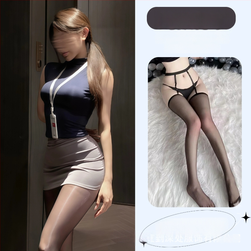 Боди с униформа за ролеви игра като секретарка, комплект бельо за жени, полиестер 90–95%, пролет 2025