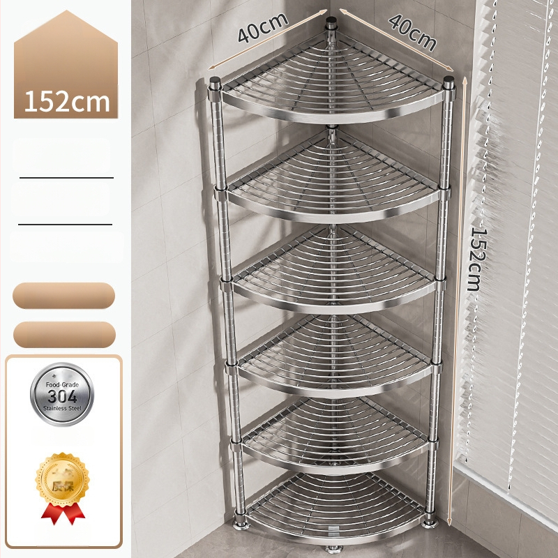 Raft de baie din oțel inoxidabil 304, montat în colț, pe podea, cu 5+ etaje, suprafață cu strat plastic, certificare CE