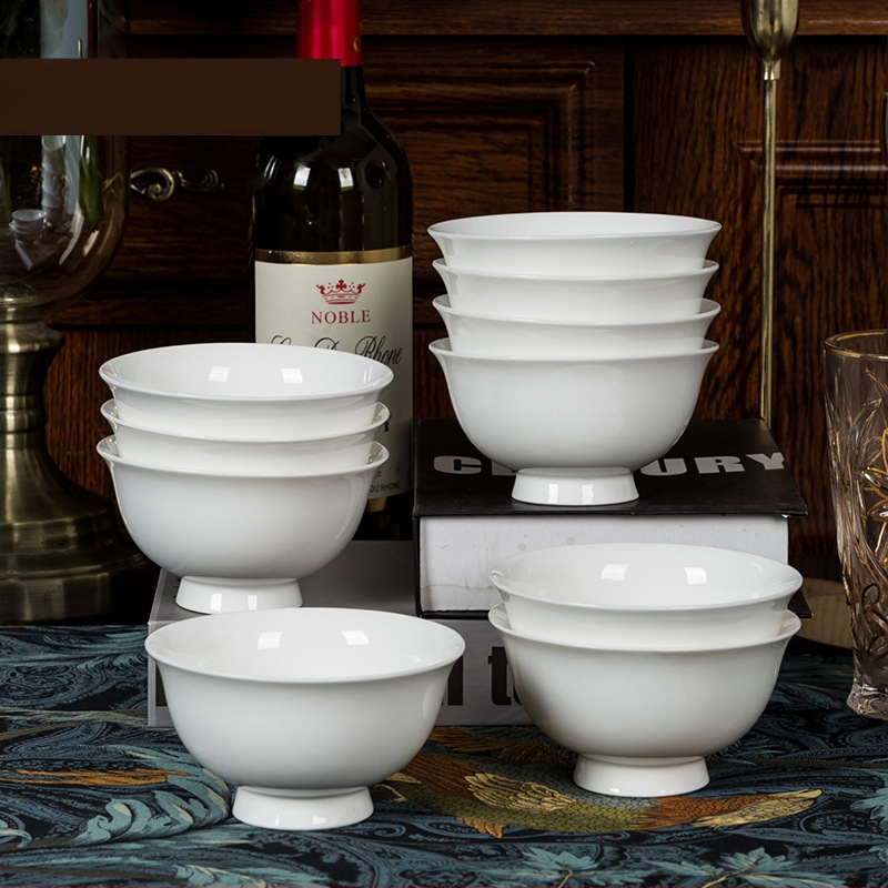 Porcelán tálak készlete, mikrohullámú sütőhöz használható, kör alakú, modern minimalista stílus, logó nyomtatva.