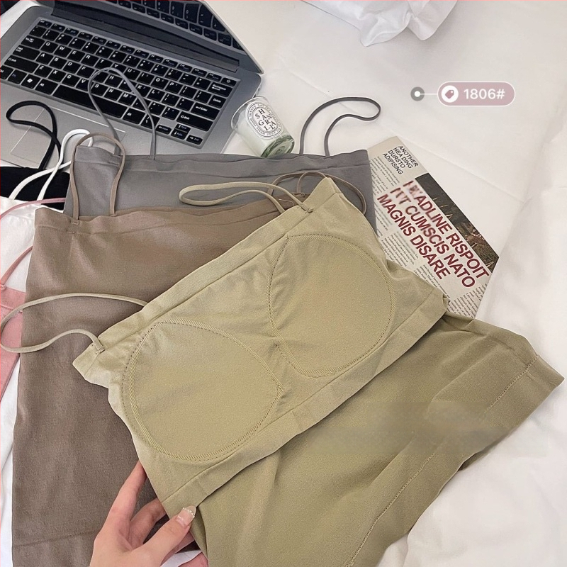 Потник без презрамки за бюст с формовани чаши, пълна чашка, дишащ найлон, стил жилетка