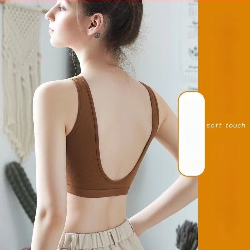 Памучен бюстгърт с обвивка около гърдите и потник (tube top), пълни чаши, 90-95% памук, корсетно вдъхновение, лек спортен стил, дишаща горна опора и оформяне на гърба, попиване на пот.