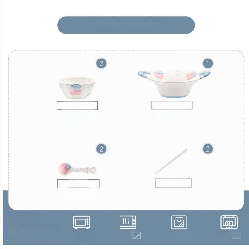Kerámia étkészlet Magnesium Union – kézzel festett karikatúra dizájn, kerek alak, mikrohullámú sütőben is használható