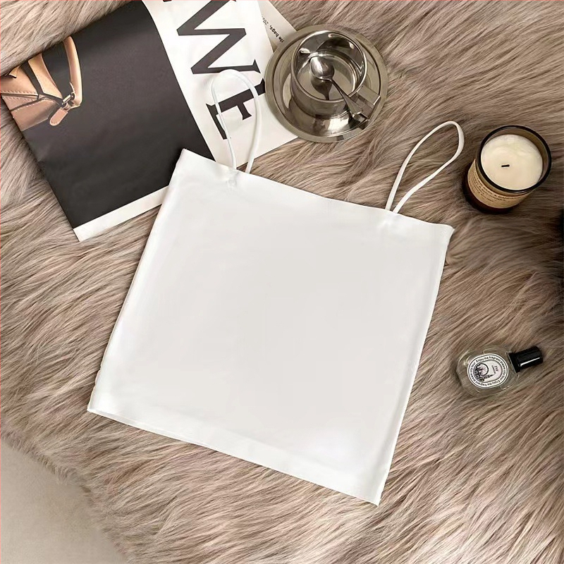 Потник за бюст с фиксирана чашка, Ice Silk плат, 80–90% найлон, дишащ, антиизпъкване, горна опора