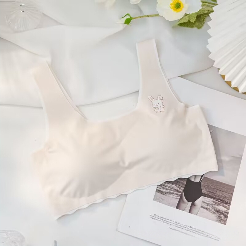 Безшевен потник за тийнейджърки 13–18 г., дишащ и комфортен; материя: найлон; стил: потник, ежедневен; форма на чашка: тънко оформена чашка; чашка: пълна чашка.