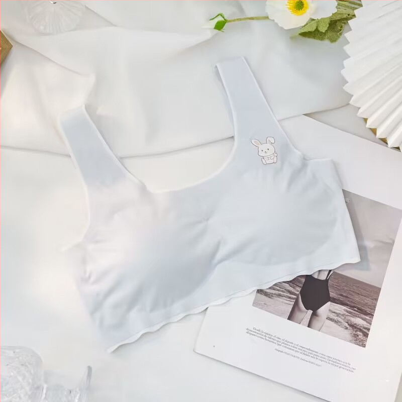 Безшевен потник за тийнейджърки 13–18 г., дишащ и комфортен; материя: найлон; стил: потник, ежедневен; форма на чашка: тънко оформена чашка; чашка: пълна чашка.