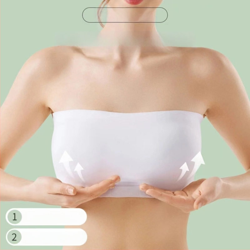 Без презрамки бюстгальтер за обвиване на бюста — (нейлон; 70–80% основна материя; пълна чашка; тънка формована чашка; безшевен)