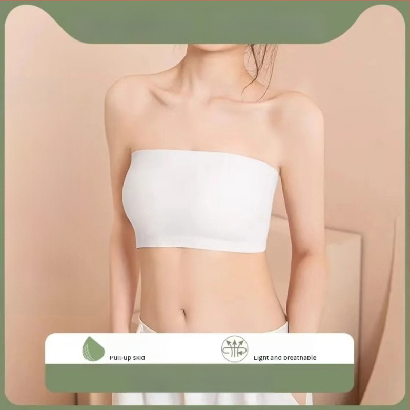 Без презрамки бюстгальтер за обвиване на бюста — (нейлон; 70–80% основна материя; пълна чашка; тънка формована чашка; безшевен)