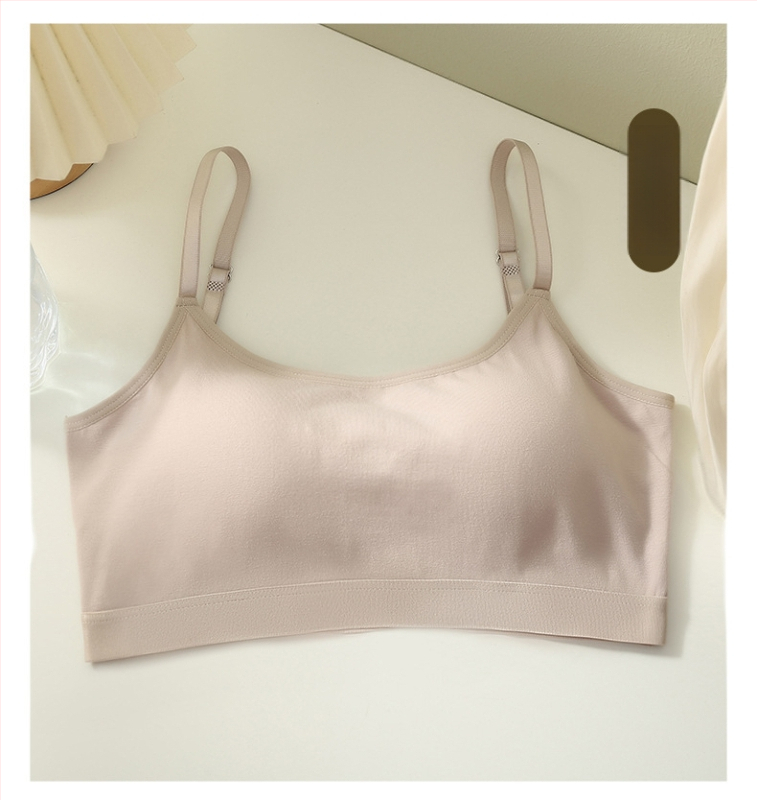 Памучен безпрезрамков сутиен с тънки формовани чашки и U‑образна гръбна част