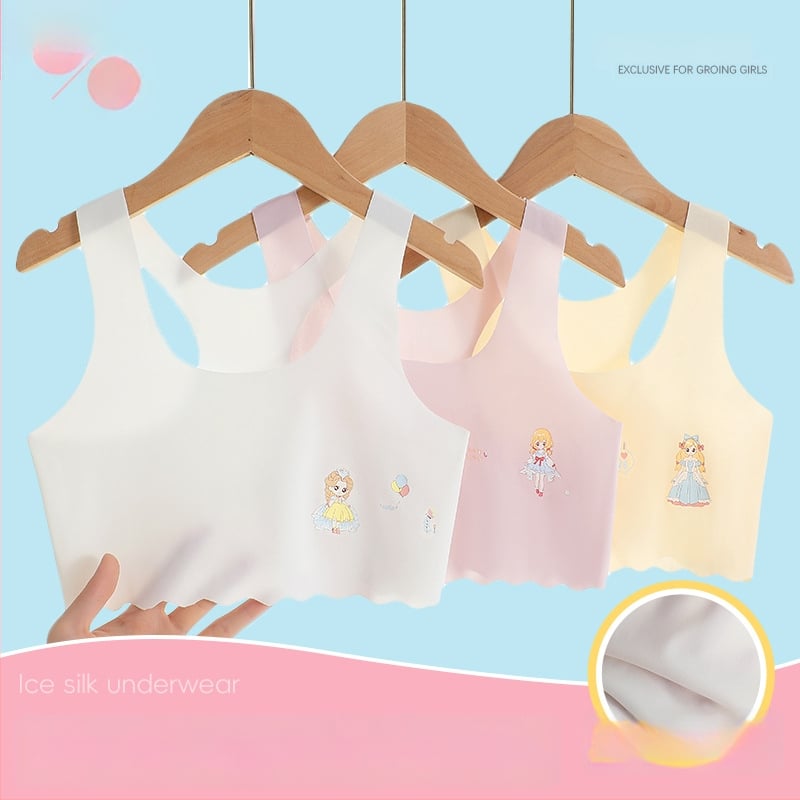 Õmblusteta nailonist rinnahoidja tüdrukutele alates 8. eluaastast – suvi, kevad, sügis