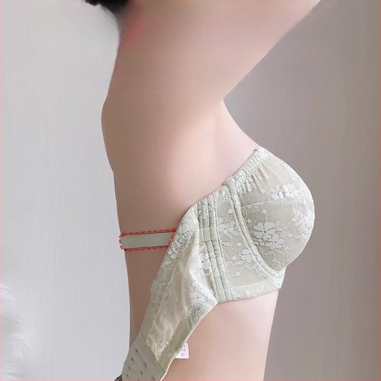 Be peties liemenėlė iš nėrinių su minkštu plieno žiedu, ultra ploni formuoti puodeliai, nuimamos dvigubos petnešėlės