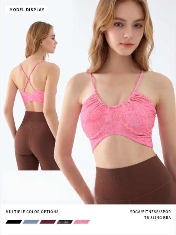 AAKVT Ενιαίο αθλητικό τοπ με λεπτές τιράντες, ενσωματωμένες επενδύσεις, ύφασμα νάιλον ελαστικό (80% νάιλον, 20% σπάντεξ), απορροφά την υγρασία, διαπνέον, γρήγορο στέγνωμα, στυλ σωληνωτό τοπ