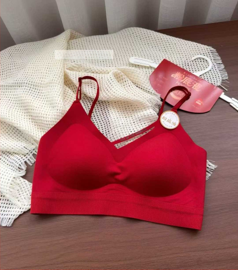 Sutien fără cusături, fără armături, cupă 3/4 cu cupă medie, material principal nylon, căptușeală din bumbac, stil vestă, respirabil