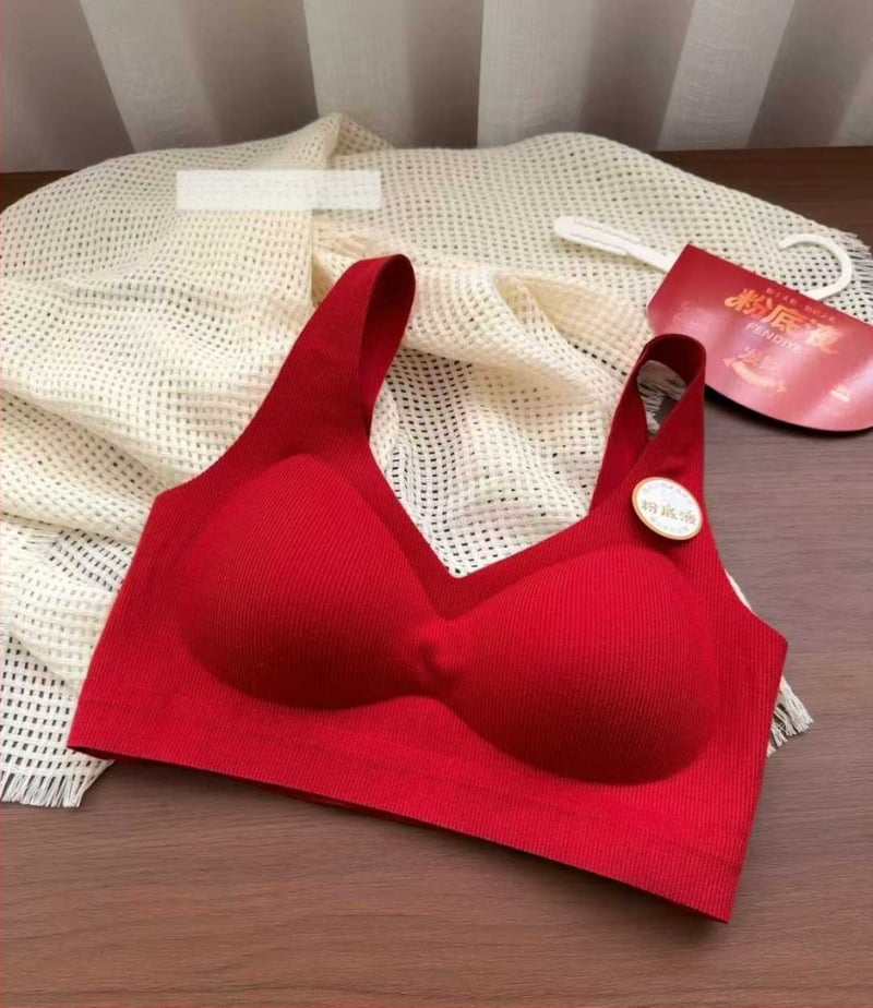 Sutien fără cusături, fără armături, cupă 3/4 cu cupă medie, material principal nylon, căptușeală din bumbac, stil vestă, respirabil