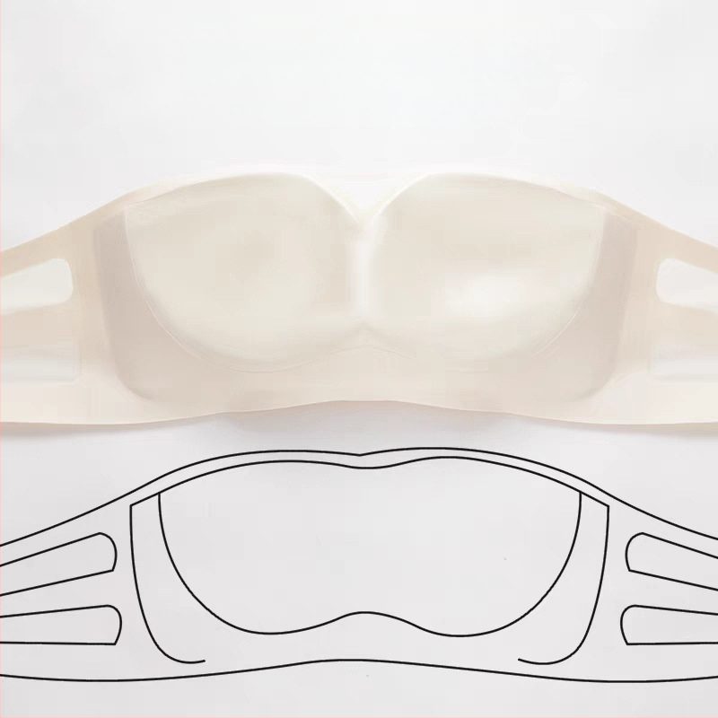 Без презрамки бюстгальтер, нехлъзгащ се, невидим, тънки оформени чашки, плат найлон, подплата спандекс