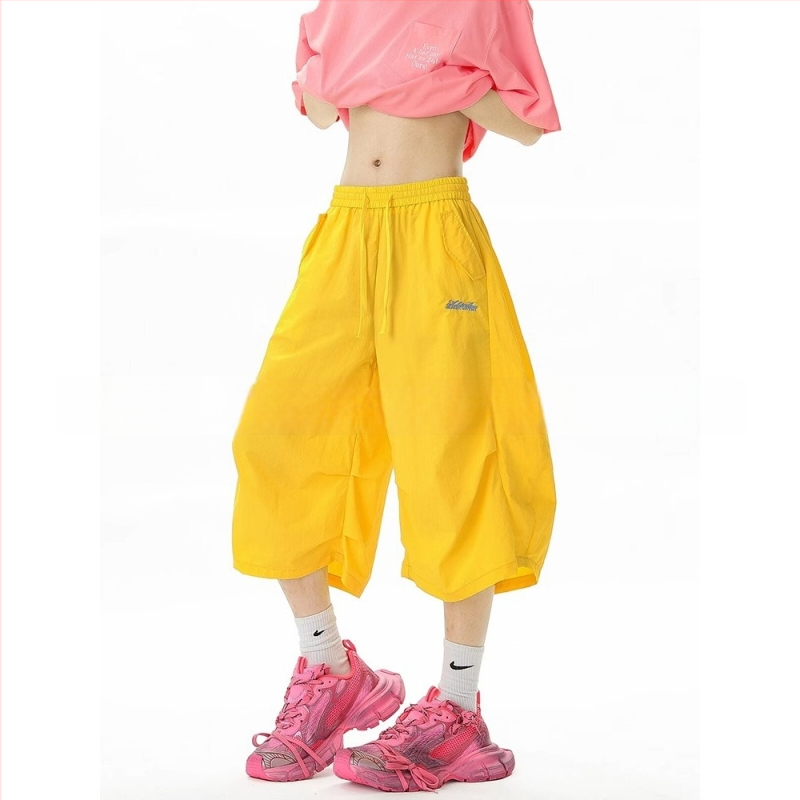 Șort denim cu cusătură camuflaj, aspect de două părți, croială cropped lejeră, talie medie, fermoar frontal