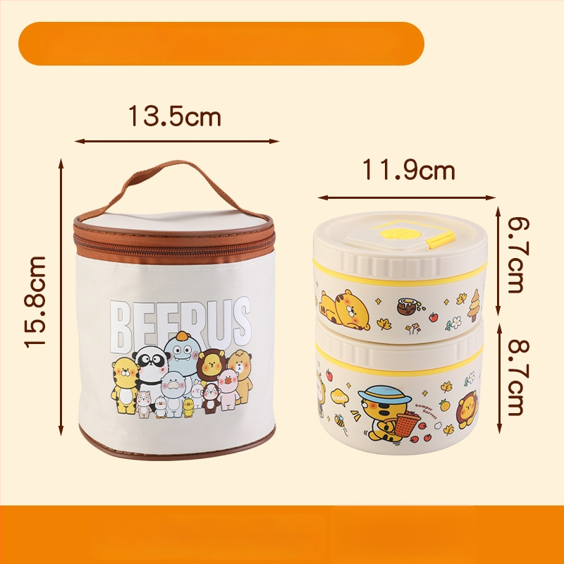 304 rozsdamentes acélból készült hőszigetelt ebédes doboz, többszintű osztályozó kialakítás, mikrohullámú sütőben használható, testreszabás elérhető