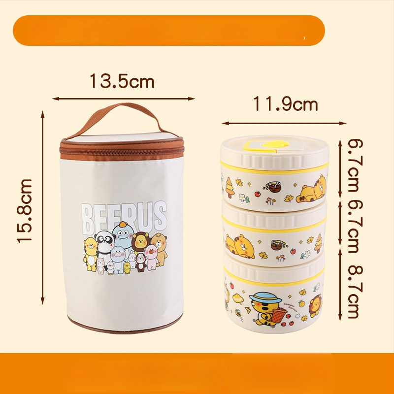 304 rozsdamentes acélból készült hőszigetelt ebédes doboz, többszintű osztályozó kialakítás, mikrohullámú sütőben használható, testreszabás elérhető