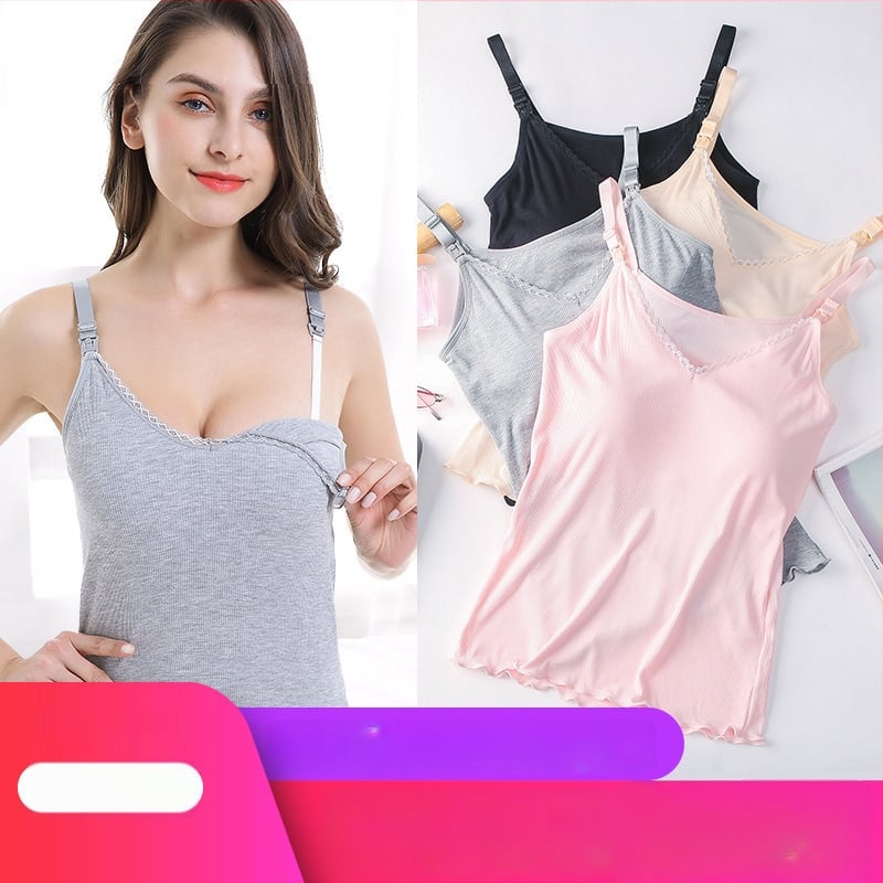 Τοπ γαλουχίας χωρίς μανίκια, V-λαιμό, με βαμβακερή επένδυση, 90–95% βισκόζη, κατάλληλο για κύηση και λοχεία