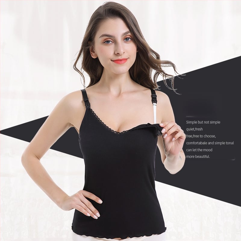 Τοπ γαλουχίας χωρίς μανίκια, V-λαιμό, με βαμβακερή επένδυση, 90–95% βισκόζη, κατάλληλο για κύηση και λοχεία