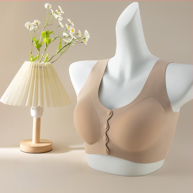Безшевен бюстгърт за кърмене с предно закопчаване, безжичен, дишащ, с мека опора