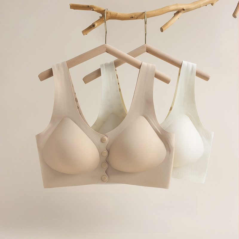 Безшевен бюстгърт за кърмене с предно закопчаване, безжичен, дишащ, с мека опора