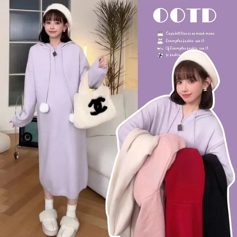 HY Платье трикотажно, кръгло деколте, дълги ръкави, найлон 95%+, midi дължина, фея пола, моделована при висока температура