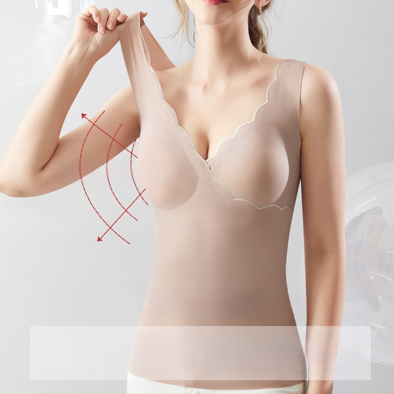 Τοπ θηλάσματος με V-λαιμό, χωρίς μανίκια, μεσαίου μήκους, ύφασμα νάιλον-σπαντέξ, εφαρμοστό, με άνοιγμα για θηλασμό