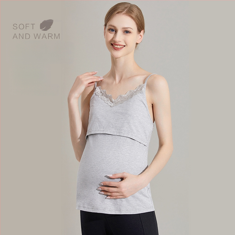 Kismama ujj nélküli sling felső, 95% pamut, Spandex, kerek nyakú, tavasz 2024