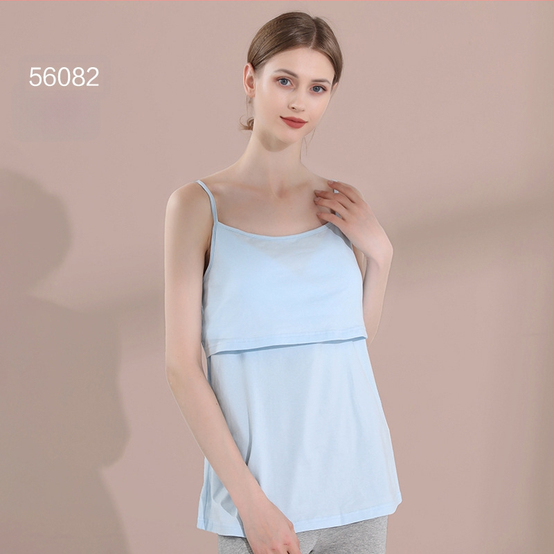 Kismama ujj nélküli sling felső, 95% pamut, Spandex, kerek nyakú, tavasz 2024