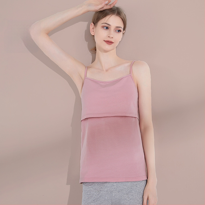 Kismama ujj nélküli sling felső, 95% pamut, Spandex, kerek nyakú, tavasz 2024