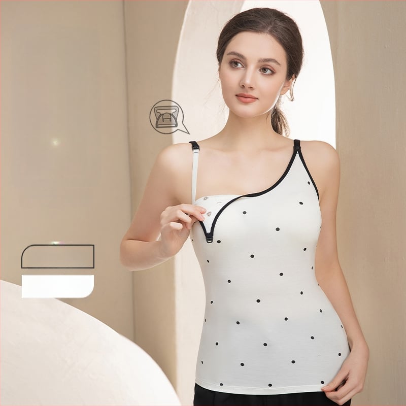 Szoptatós kismama camisole, kerek nyakú, ujjatlan, viszkóz anyag