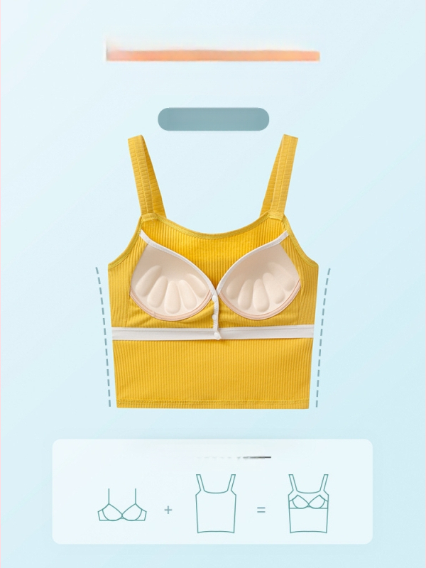 Βαμβακερό τοπ θηλασμού με τιραντάκια, χωρίς μανίκια, κυματοειδής λαιμός, στενή γραμμή, 95% βαμβάκι