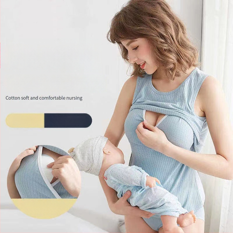 Szoptatós top kismamáknak, ujj nélküli, pulóver-stílus, lezser, poliészter 80-90%, közepes súlyú 161-180 g/m²