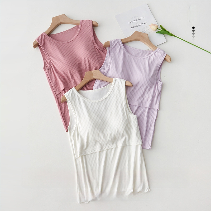 Θηλάζον Tank Top, χωρίς μανίκια, με επένδυση στήθους, βισκόζη 90-95%, μήκος 40-50 cm, στρογγυλός λαιμός