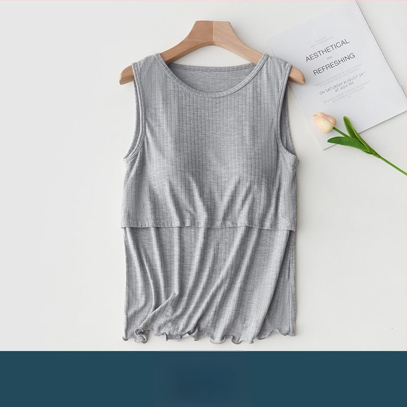 Θηλάζον Tank Top, χωρίς μανίκια, με επένδυση στήθους, βισκόζη 90-95%, μήκος 40-50 cm, στρογγυλός λαιμός