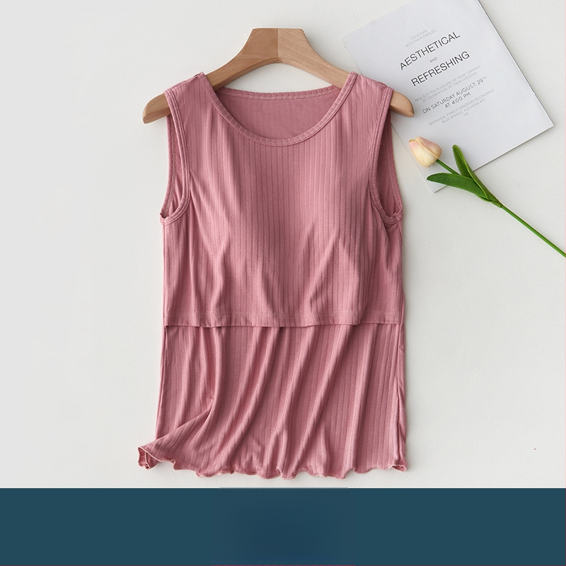 Θηλάζον Tank Top, χωρίς μανίκια, με επένδυση στήθους, βισκόζη 90-95%, μήκος 40-50 cm, στρογγυλός λαιμός