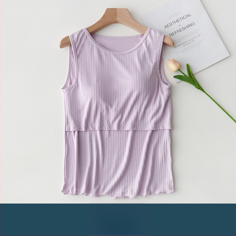 Θηλάζον Tank Top, χωρίς μανίκια, με επένδυση στήθους, βισκόζη 90-95%, μήκος 40-50 cm, στρογγυλός λαιμός