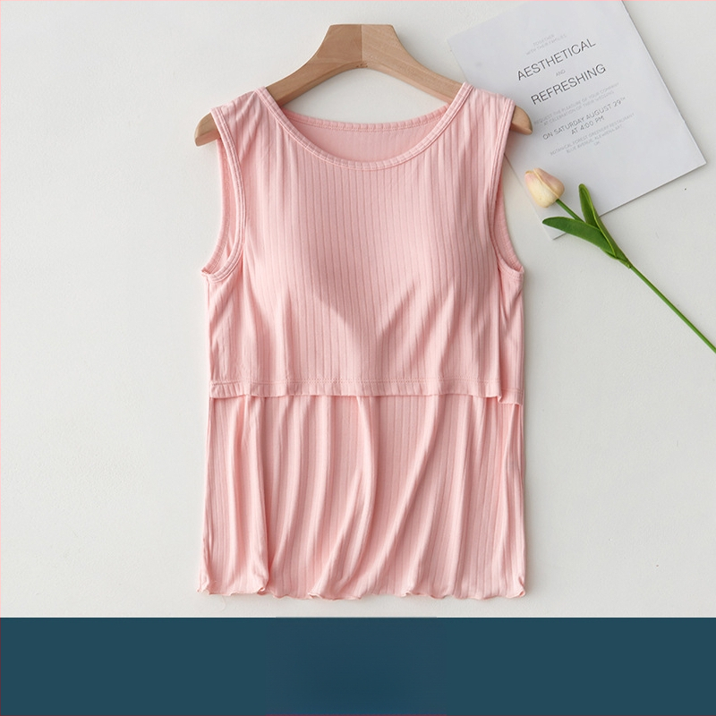 Θηλάζον Tank Top, χωρίς μανίκια, με επένδυση στήθους, βισκόζη 90-95%, μήκος 40-50 cm, στρογγυλός λαιμός