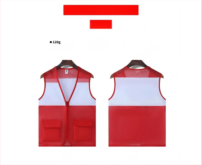 LDM Vestă de intervenție în situații de urgență cu logo, închidere cu fermoar, croială lejeră, pentru toate sezoanele, amestec din fibre de acetat