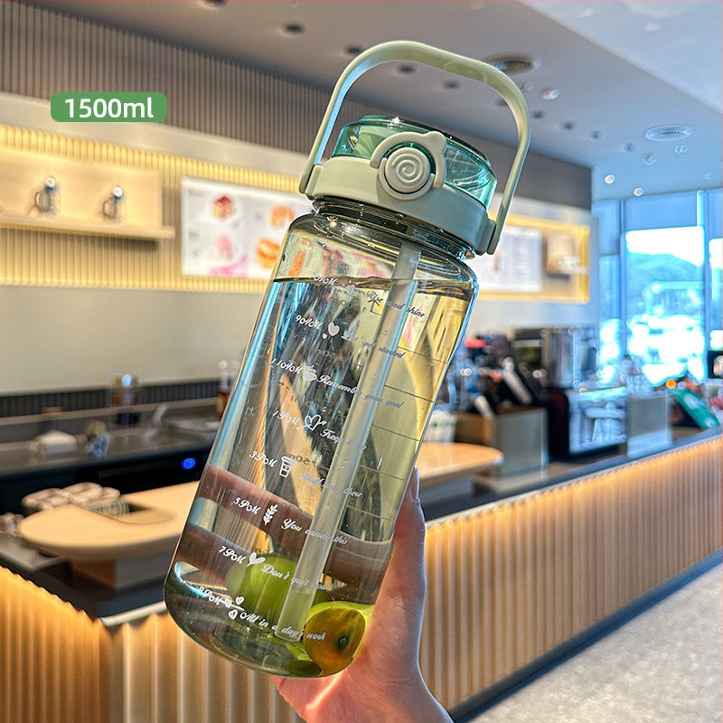 Unique koreai stílusú polikarbonát pohár szívószállal, nagy kapacitású, hordozható, ütésálló és hőálló